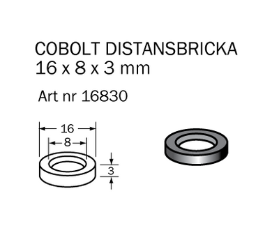 Cobolt Distansring 16x8x30 mm