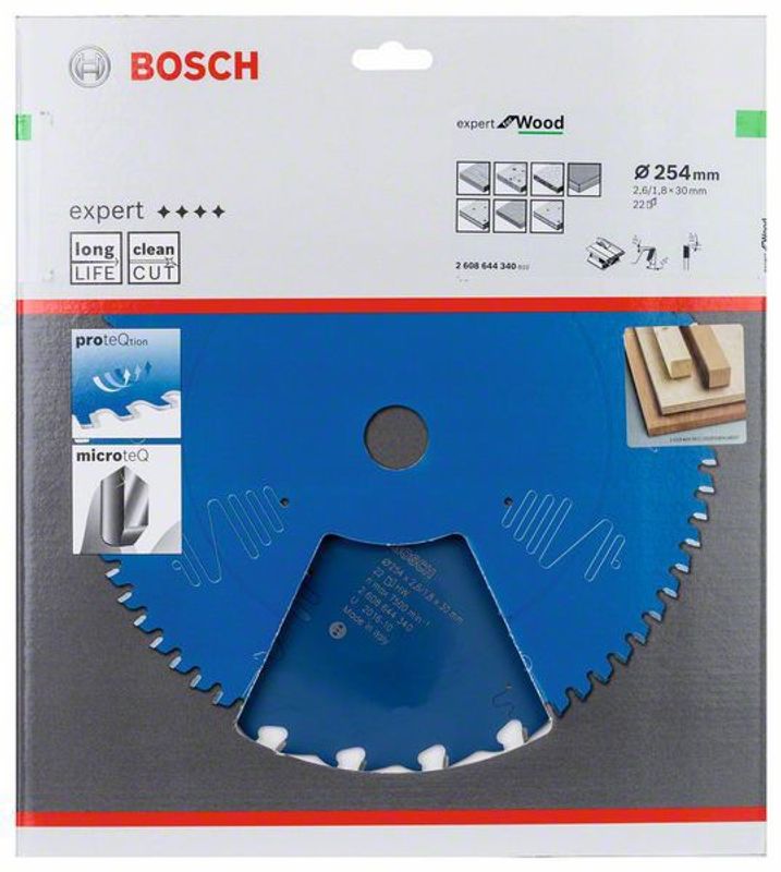 Bosch Sågklinga 254x30mm 22T Expert Wood för Grovklyvning