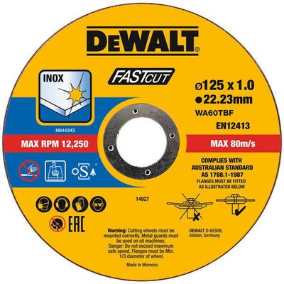 DeWalt DT20540 Kapskiva 125x1mm för metall 100-pack