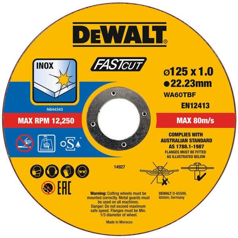 DeWalt DT20540 Kapskiva 125x1mm för metall 100-pack