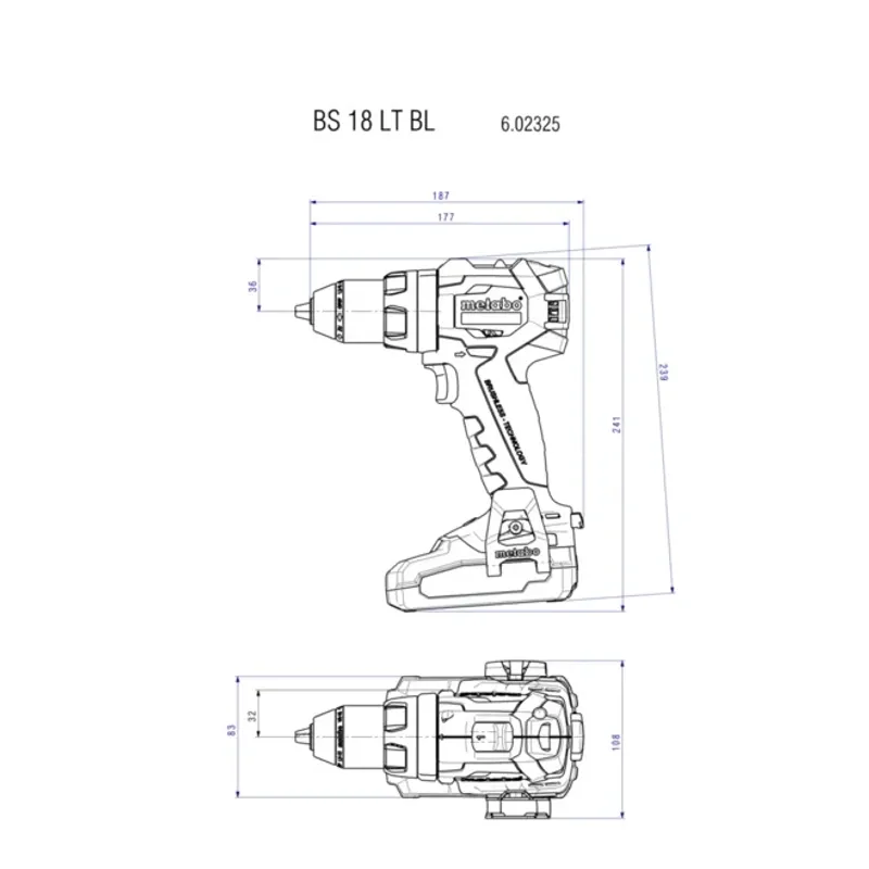 Metabo Borr-/skruvdragare BS 18 LT BL 18V (utan batteri)