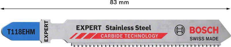 Bosch Expert ‘Stainless Steel’ T 118 EHM sticksågblad, 3 st