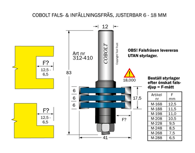 Cobolt Falsfräs L17,5 D41 TL80 S12