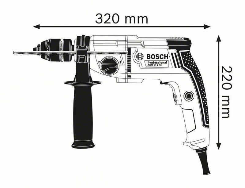Bosch GBM 13-2 RE Borrmaskin (L-Boxx)