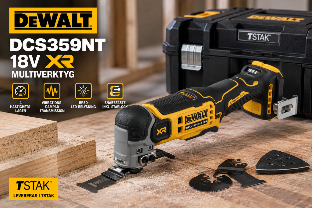 DeWalt DCS359N – nytt 18V XR multiverktyg med vibrationsdämpning