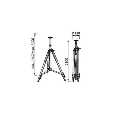 Flex Laserstativ LKS 100-300 cm F 5/8''