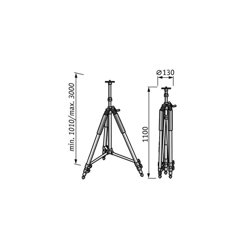 Flex Laserstativ LKS 100-300 cm F 5/8''