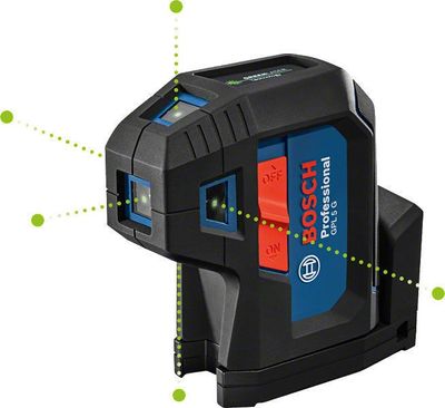 Bosch GPL 5 G Punktlaser Grön 5-punkts