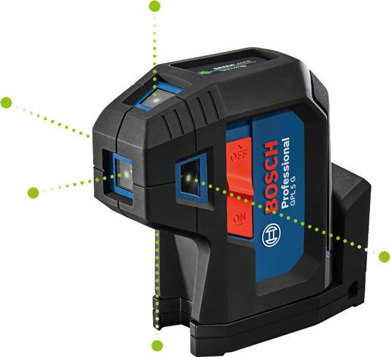 Bosch GPL 5 G Punktlaser Grön 5-punkts