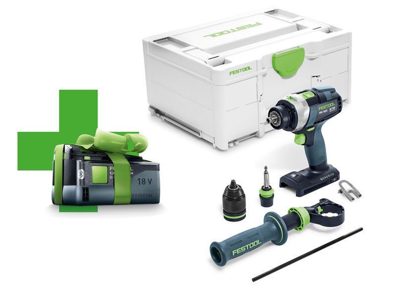 Festool TPC 18/4 I-Basic-5,0 QUADRIVE Skruvdragare & slagborr (1x5,0ah)