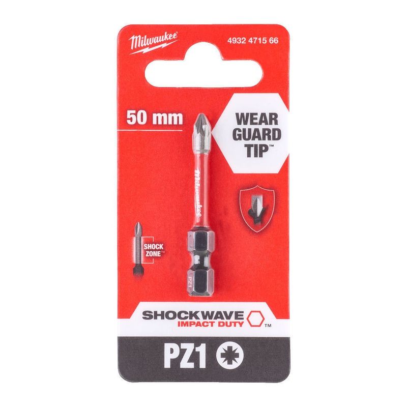Milwaukee Bits Shockwave PZ1x50mm