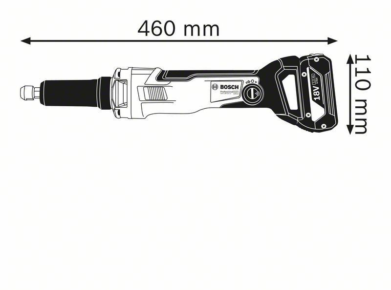 Bosch GGS 18V-23 PLC Rakslip 18V 8mm (Utan batterier)