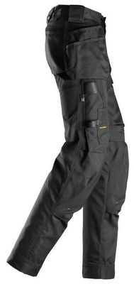 Snickers 6247 – Svart stretchbyxa dam med hölsterfickor och CORDURA