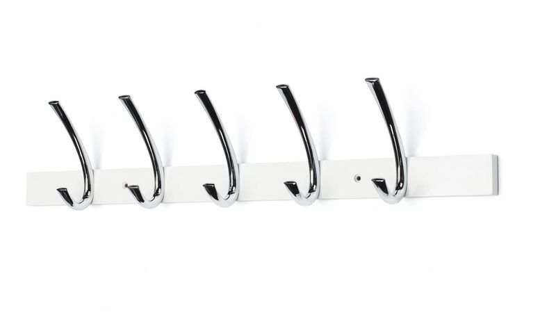 Habo Hängare Curve 5 krokar Vit/Krom SB