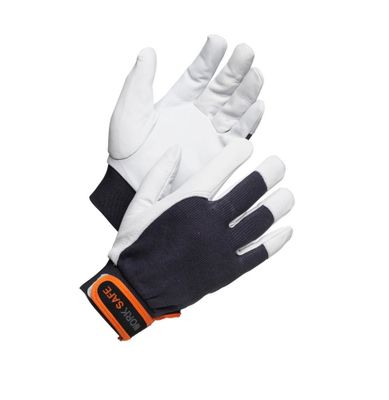 Worksafe A10-112 Montagehandske Getnarv Grå Stl 10
