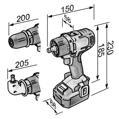 Flex Skruvdragare DD2G 18.0-EC Set