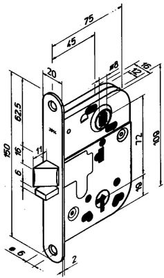 ASSA Låshus Abloy 2014 1 Nyckel Epoxi