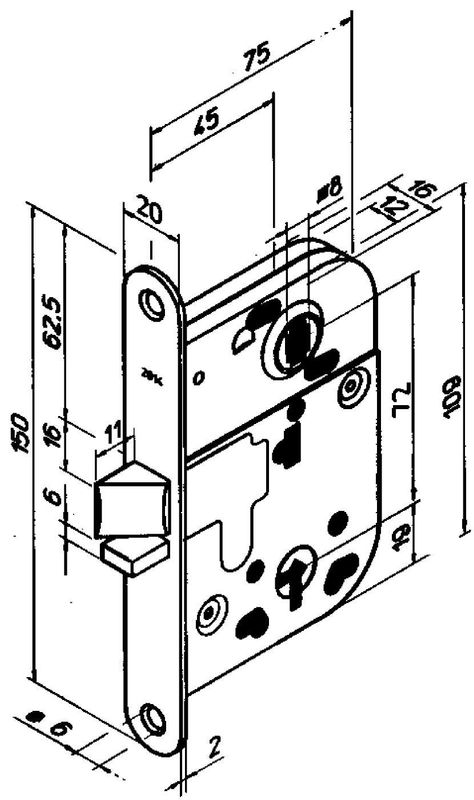 ASSA Låshus Abloy 2014 1 Nyckel Epoxi