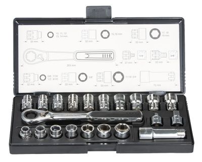 Makita hylsnyckelsats 21-delar