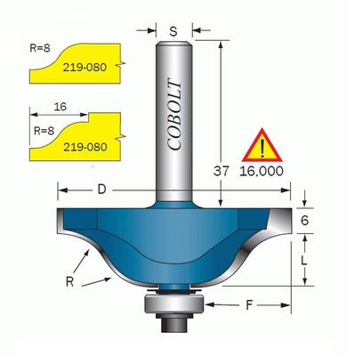Cobolt Profilfräs dubbelradie R=8