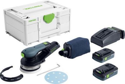 Festool ETSC 2 125 4,0 I-Plus Batterislip Rund Excenter 125mm (2x4,0ah)