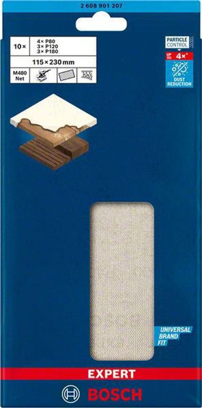 Bosch Expert M480 slipnätsats 115 x 230 mm, 10 st