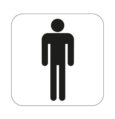 Habo Symbol WC Herr 80x80mm SB