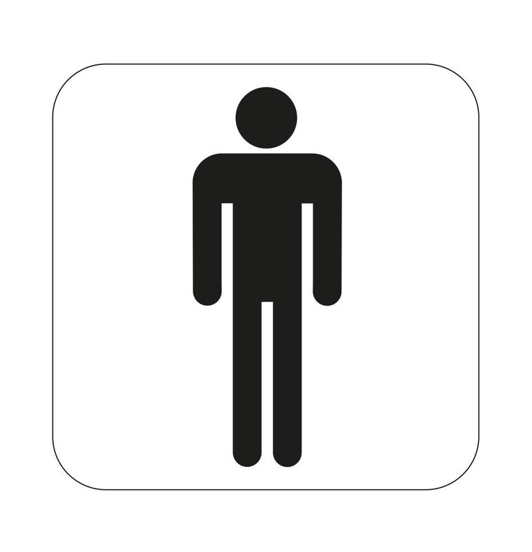 Habo Symbol WC Herr 80x80mm SB