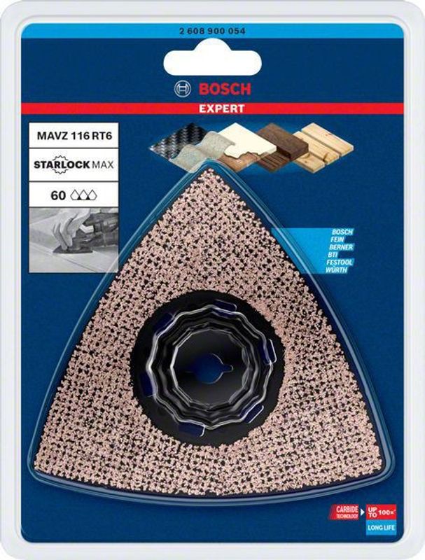 Bosch Expert Sanding Plate (Expert slipplatta) MAVZ 116 RT6 blad för multiverktyg 116 mm