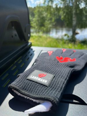Landmann grillhandskar värmetåliga med silikonmönster EN 407