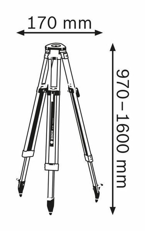 Bosch BT 160 PROF Laserstativ 5/8" (97-160cm)