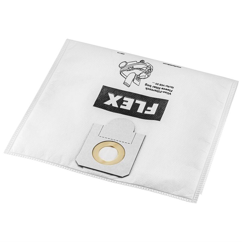 Flex Dammsugarpåse 30,42L Tyg 5-pack