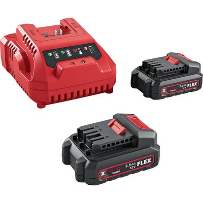Flex Batteripack 2x2.5Ah plus laddare 12V