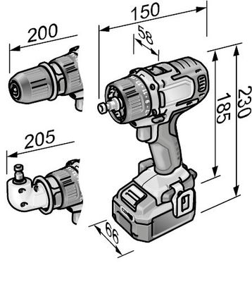 Flex Skruvdragare m.slag PD2G 12-EC