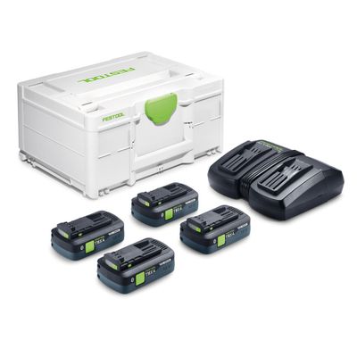 Festool Laddpaket SYS 18V 4xTBX4/TCL6DUO