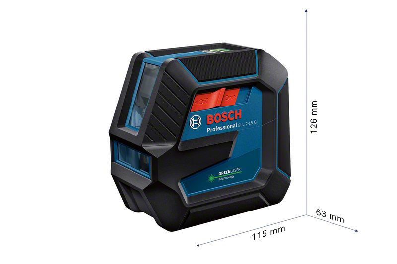 Bosch GLL 2-15/LB10 Kors-/Linjelaser Grön