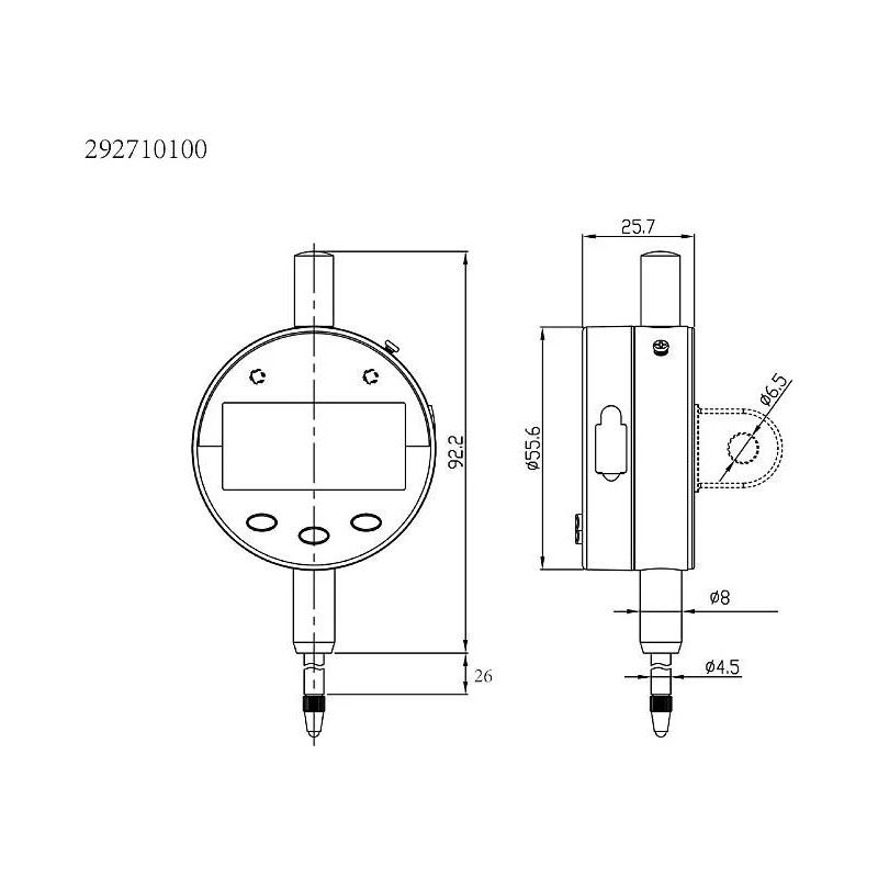 Limit DDB Digital mätklocka IP67 0 till 25,4 mm