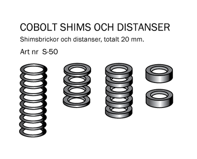 Cobolt Sats distansbrickor & shims