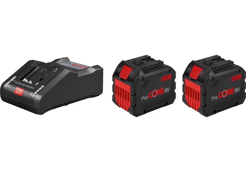 Bosch PROCORE Ladd-/Batteripaket 18V (Laddare + 2x12,0ah)
