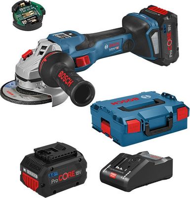 Bosch GWS 18V-15 SC Vinkelslip 18V 125mm BITURBO L-BOXX (2x 8,0ah)