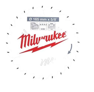 Milwaukee CSB P W Sågklinga 165x1,6x15,87mm 24T