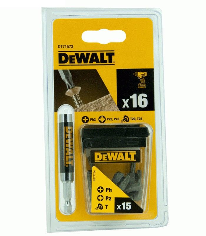 DeWalts DT71573 Bitslåda Mix TX/PH/PZ (16-delar)