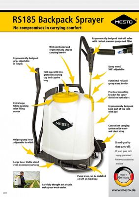 Mesto RS 185 Ryggspruta 18L
