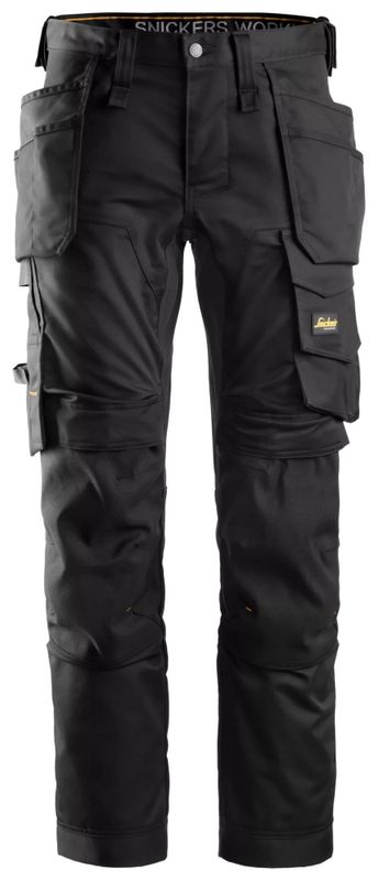 Snickers Arbetsbyxa 6241 AllroundWork Stretch Hölsterfickor Svart Strl D92