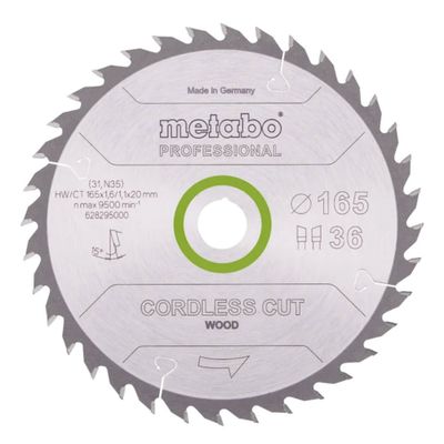 Metabo Sågblad Cordless cut wood – professional 165x20 Z36 WZ 15°