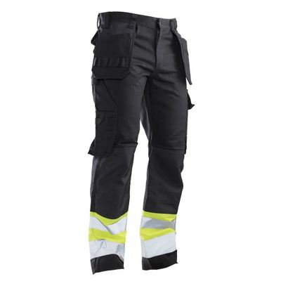Jobman 2277 Hantverksbyxa Varsel Svart/Gul