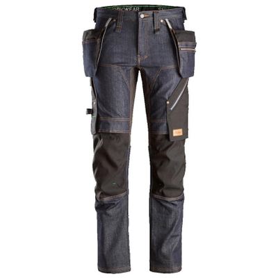 Snickers Arbestbyxa Denim + HF FW Denim/Svart Stl: 056