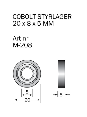 Cobolt Kullager 20 x 8 mm