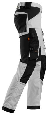 Snickers 6341 Arbetsbyxa Stretch Vit/Svart