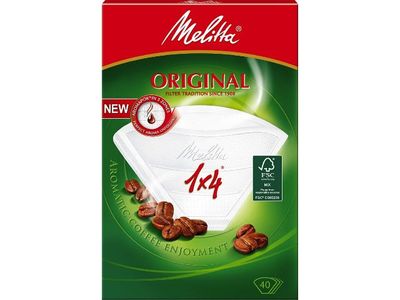 Melitta Kaffefilter 1x4 80-pack
